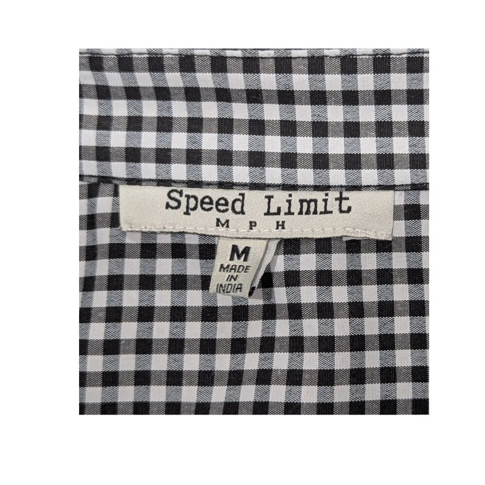 Speed Limit Black & White Gingham Tiered Dress – Size M (EUC) - Picture 4 of 5